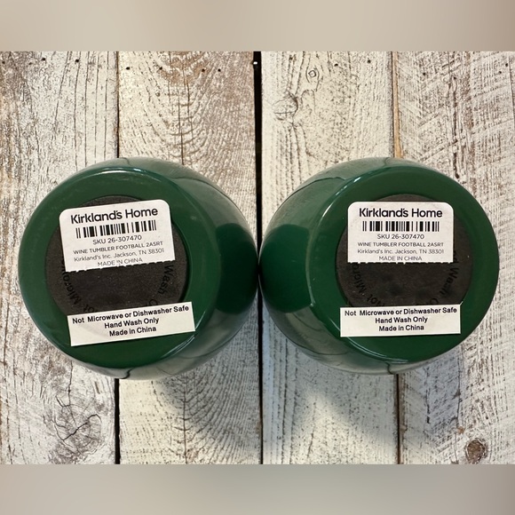 Football Theme Wine Tumbler w/ Lid & Storage/Dust Bag - NWT - Picture 3 of 3